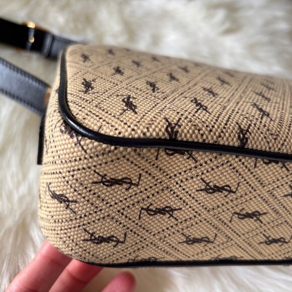 Saint Laurent Canvas Monogram All Over Camera Bag - Picture 8 of 11